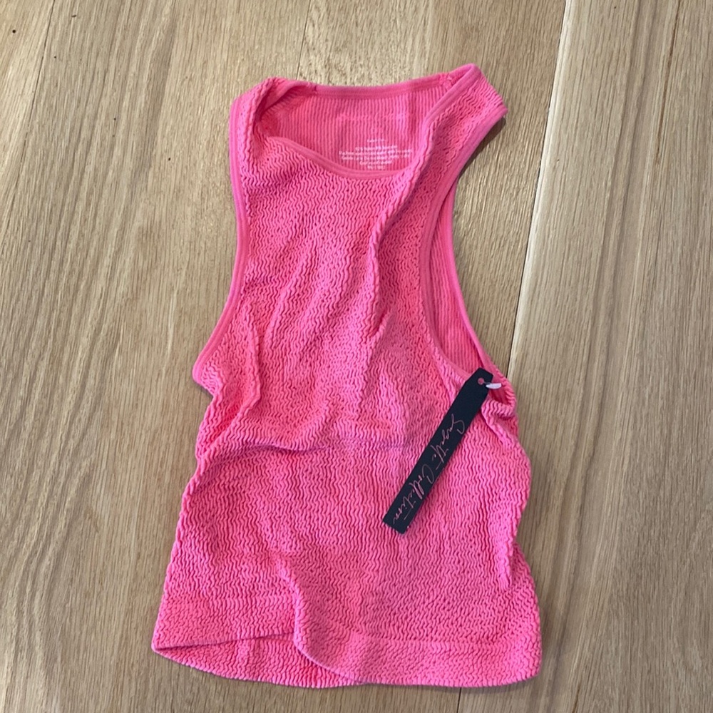 NWT crepe pink racer tank